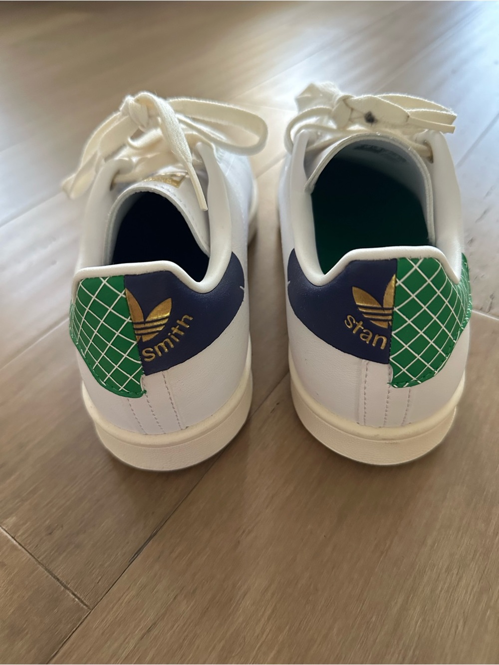 adidas Stan Smith White Green Navy Gold Sneakers